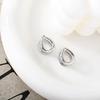 Metalllic Water Drop Double-Sided Ear Cuff Earrings - Light Luxury, High-End Feel, European American Style.