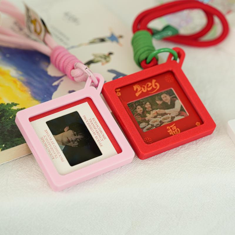 Blank Photo Frame Keychain Candy-Colored Photo Frame Keyring Insert Photo Split Key Pendant Diy Key Holder