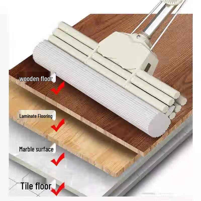 Mi Ling Hands-Free Roller PVA Sponge Mop