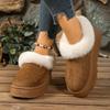 Mao Mao mouth snow boots women's winter new thick-soled short tube thickened lazy large-size cotton boots