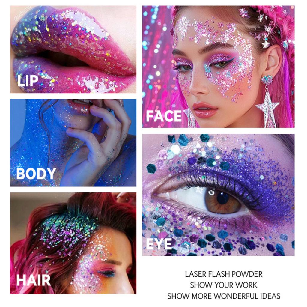 Glitter & Body Paint Stick with Star Sparkles for Face, Lips and Body - Festival Stage Makeup