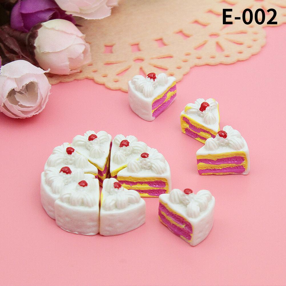 10 STÜCKE Flache Rückseite DIY Miniatur Künstliche Gefälschte Lebensmittel Kuchen Harz Cabochon Dekorative Handwerk Spielen Puppenhaus Spielzeug