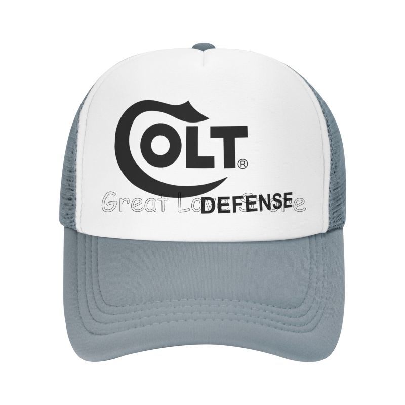 

Colt Defense Print Mesh Baseball Cap Handgun Logo Kpop Rock Hip Hop Hats Summer Outdoor Sun Visors Snapback Caps for Women Men Adjustable серый