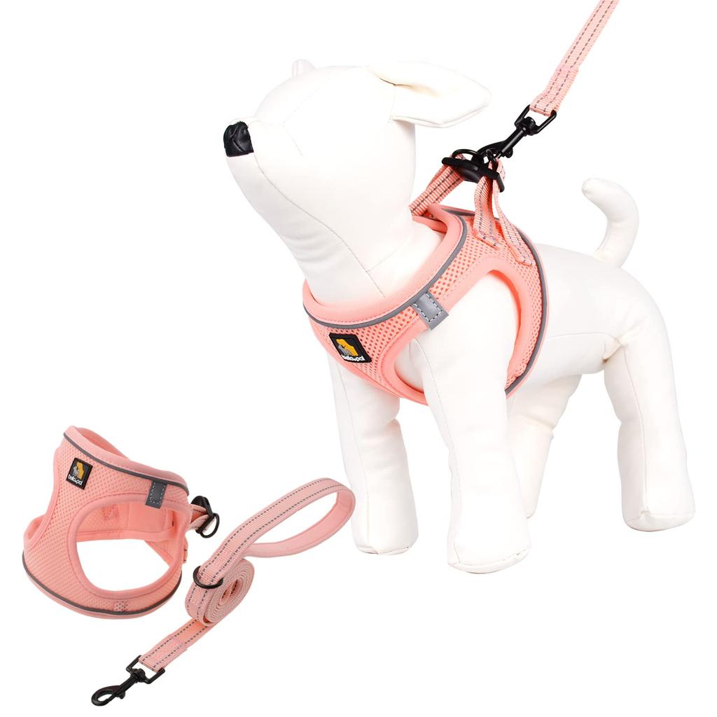 BELLA PAL Dog Harness with Leash for Small Dog Extra Small Reflective Cat Leash Easy to Put for Pink & Cats, Dogs, Harness, Dogs, Tape, Harness, Cat,