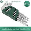 SATA Long L-Type Ball-End Hex Wrench Set, 9-Piece