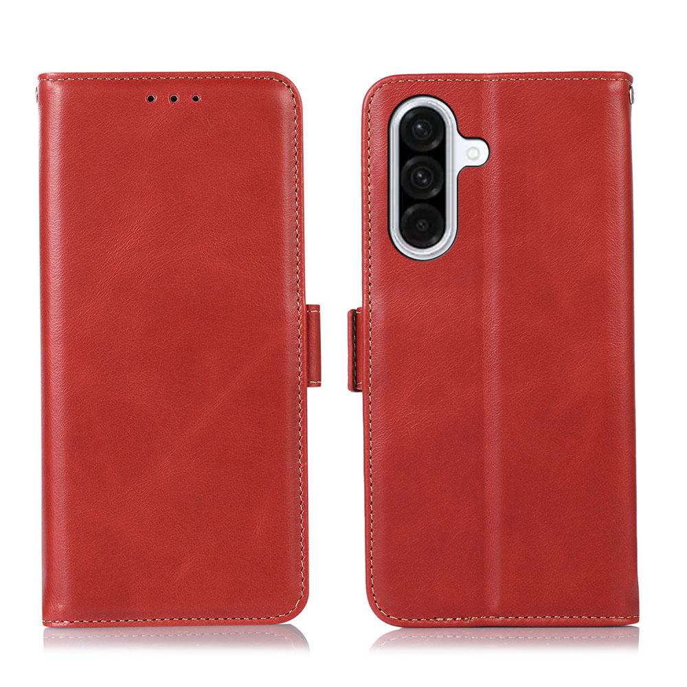 

For Samsung Galaxy A57 5G Case RFID Blocking Genuine Cow Leather Wallet Phone Cover