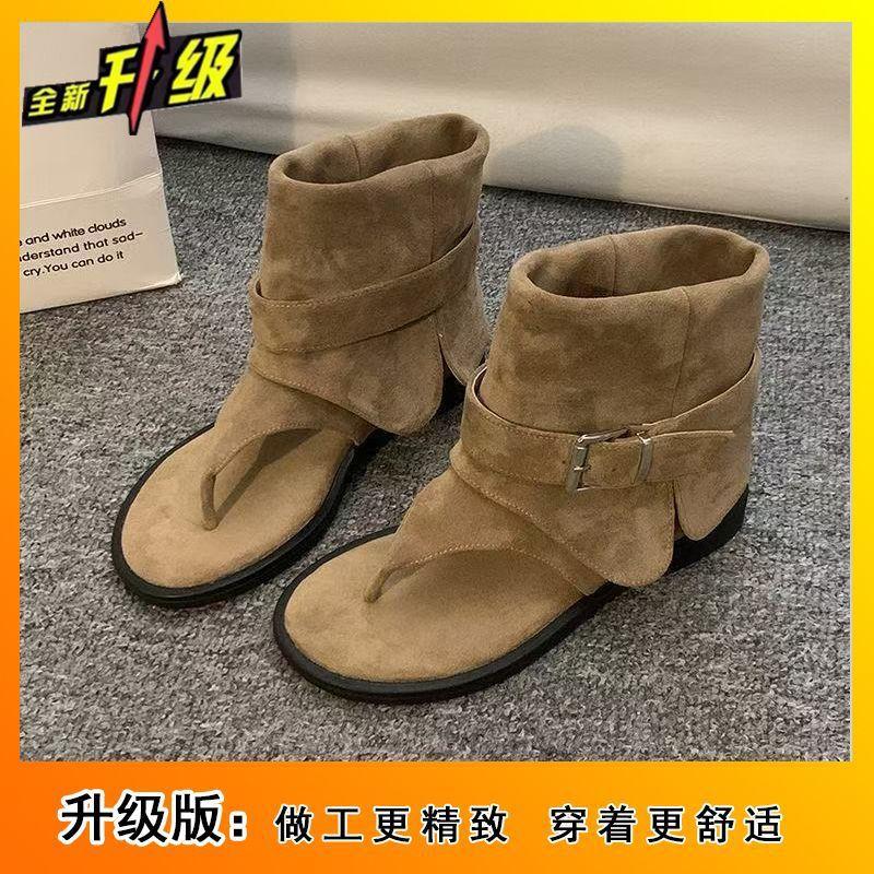 

Мода с юбкой короткие ботинки женские ботинки лето новые толстый каблук носок крутые ботинки ковбойские ботинки летние сандалии женские 42