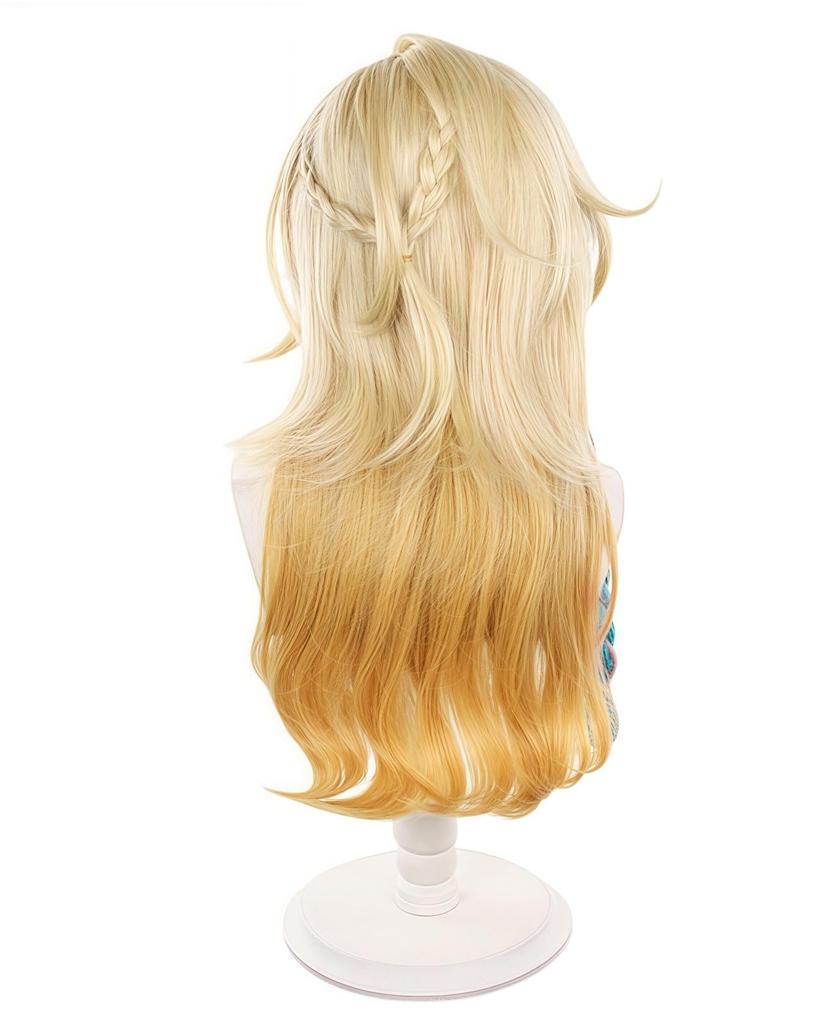 NOKIJP Shironen Wig, Genshin Impact Cosplay, Heat-Resistant, Smooth, Easy To Style, Genshin Impact Hatchet, Shironen, Soul-Forging Flame