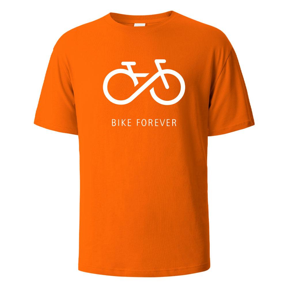 Bike Forever Funny Streetwear Basic TShirt For Men Fashion Casual 100 Cotton Clothing Crewneck Breathable Tshirt Hip Hop Tees
