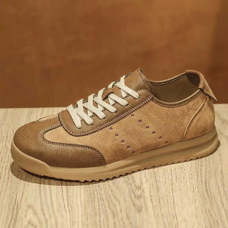 Parkour Playform Brown Men's Sneakers Woven Sapatos Man Retro Basketball Shoes For Men Sports Cosplay Sport Loafers Tenise