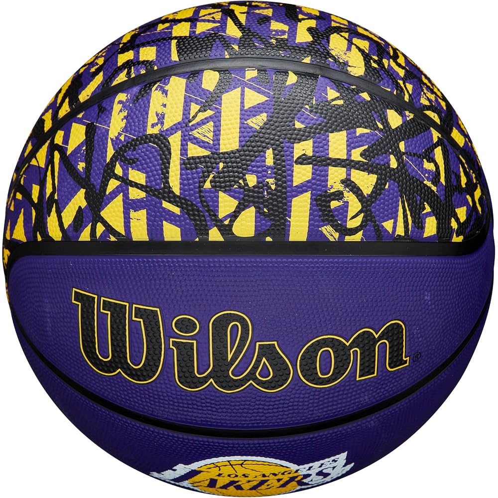 Wilson NBA Team Graffiti Los Angeles Lakers Basketball Size 7 Outdoor Diameter 24.5cm