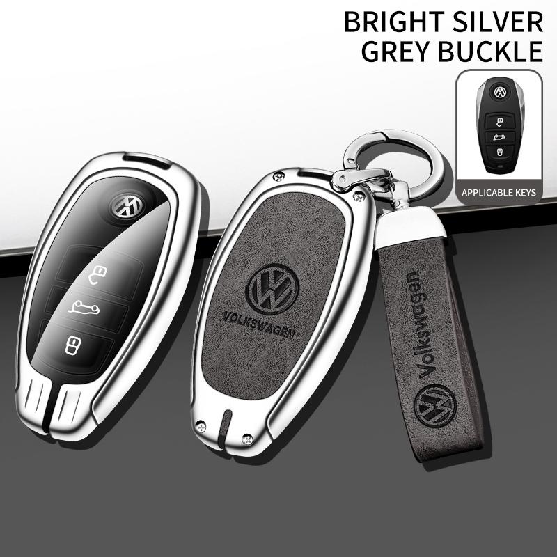 For VOLKSWAGEN Zinc Alloy Leather Car Key Case Cover Protector Shell for Volkswagen VW Golf 6 Mk6 Tiguan Polo Passat CC B6 B7 To