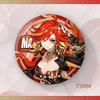 75MM Game Genshin Impact-3 Round Badge Anime Brooch Pin Cosplay Hu Tao Cartoon Figure Clothing Backpack Accessories Fans Gifts