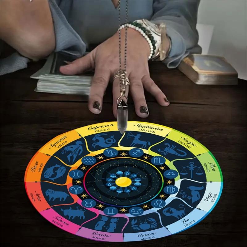 Pendelmatte Sternbilder Mauspads Gummi Divinationsmatte Wünschelruten Zeremonienmatte für Schreibtischdekoration