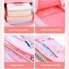 Elementary School Girls Backpack Fashion Rainbow Butterfly Pattern Study Bag Lightweight Refrigerator Door Open Children Rucksack Class 1 3 To 6