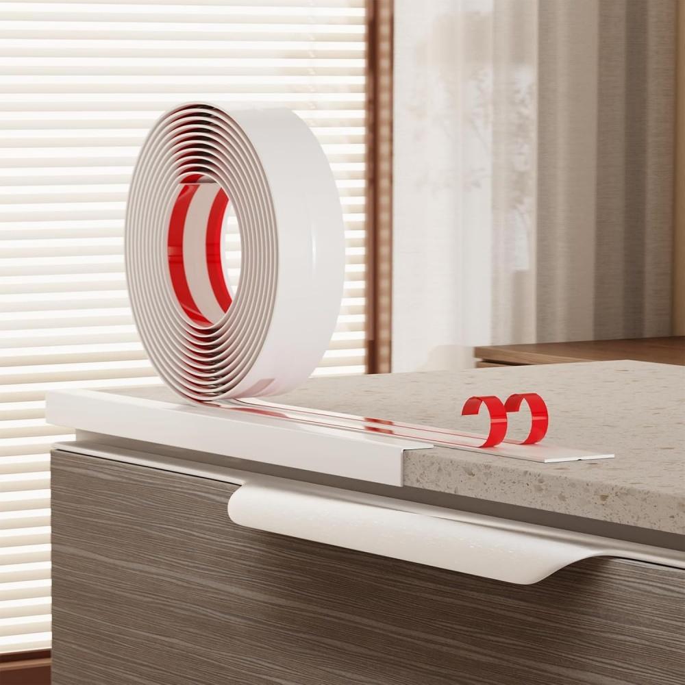 

1pc 2m/3metersX4cm Wall Molding Trim Flexible Caulk Strip Peel and Stick Wall Corner Protector Self Adhesive Wall Molding Strip 2m