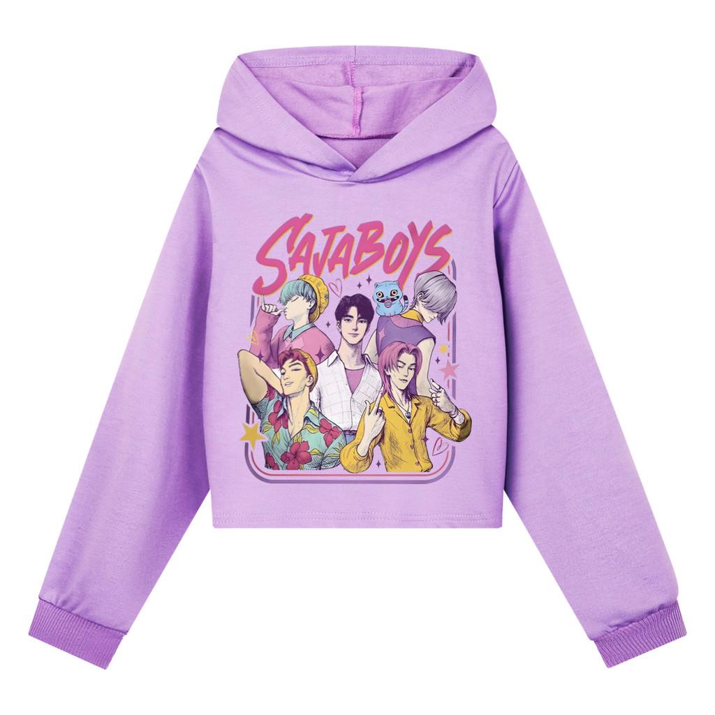 

Детские Девочки Аниме Мультфильм ПОП Певица Суперзвезда Руми Мира Зои Саджа Мальчики Принт Повседневные Толстовки с Длинным Рукавом Свитшот Топ 110Cm фиолетовый