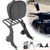 Black Motorcycle Detachable Rear Passenger Backrest Sissy Bar Luggage Rack For Harley Sportster 883 1200 X48 2004-2025