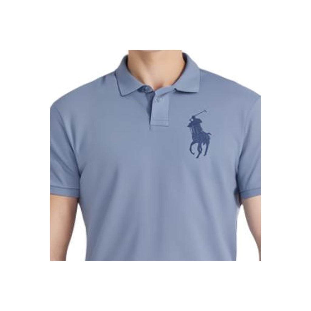 Polo Ralph Lauren SS23 Logo Embroidered Short Sleeve Polo Shirt Men Tops Light-Blue 710697457-058