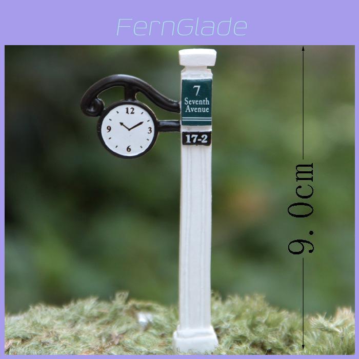 Creative Clock White Road Sign Mini Model For Home Decor And Photography Props
