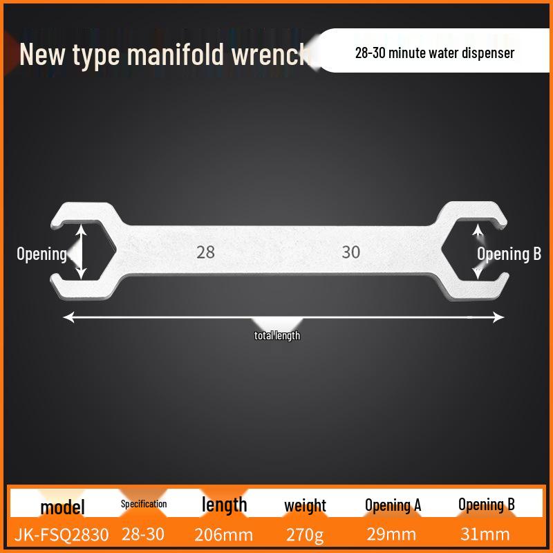 

Ключ для колектора теплої підлоги: Геотермальний інструмент для розбирання з подвійним/одинарним відкритим кінцем 1/2 та 3/4 2729