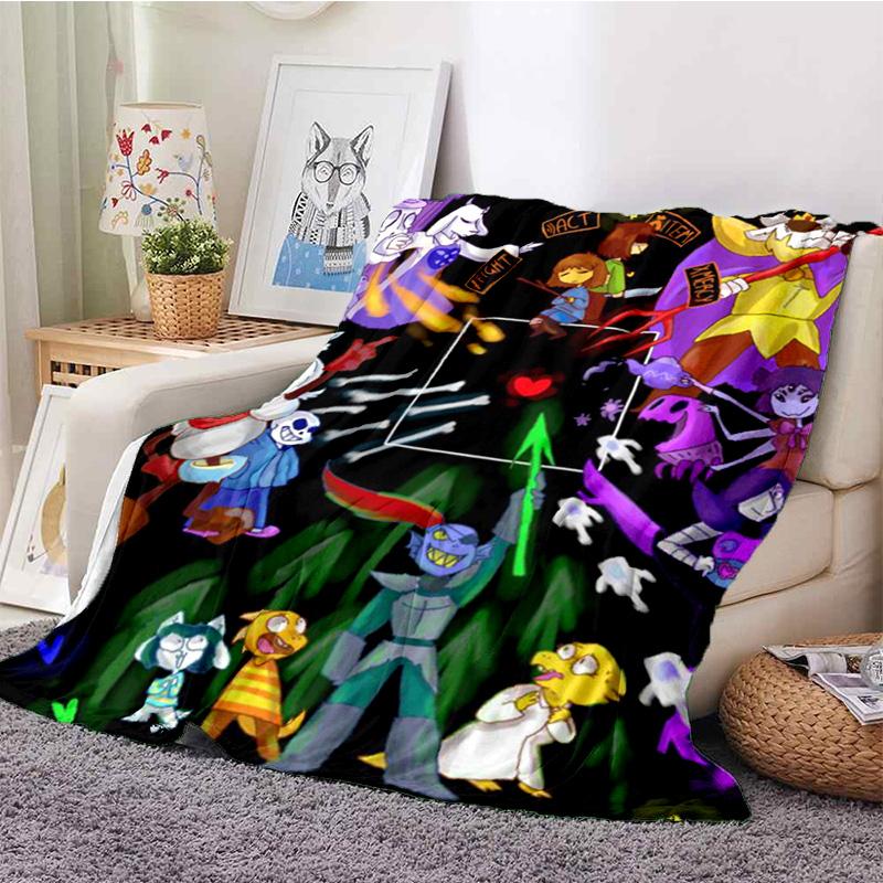 Underground Legend Game Sofa Bed Blanket Super Soft Warm U-Undertale Sans Funny 3D Print Blanket Cover Fleece Throw Blanket