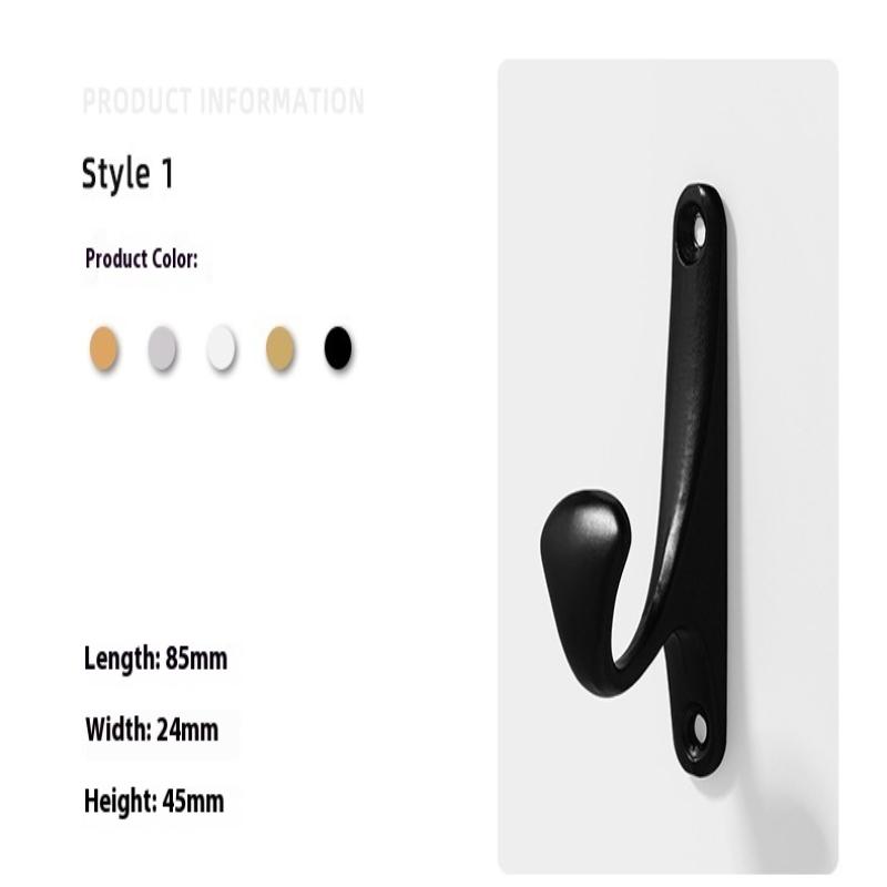 Moderne Noordse Lichte Luxe Aluminiumlegering Nieuwe Ophanghaak Badkamer Kledingkast Deur Kleding en Garderobe Wandhanger Wand Hangi