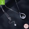 Simple Classic Water Drop Moissanite Earrings Necklace Set, Light Luxury And Elegant Style S925 Sterling Silver Earrings.