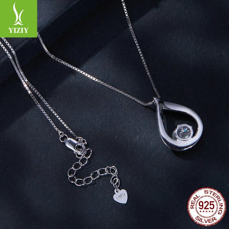 Simple Classic Water Drop Moissanite Earrings Necklace Set, Light Luxury And Elegant Style S925 Sterling Silver Earrings.