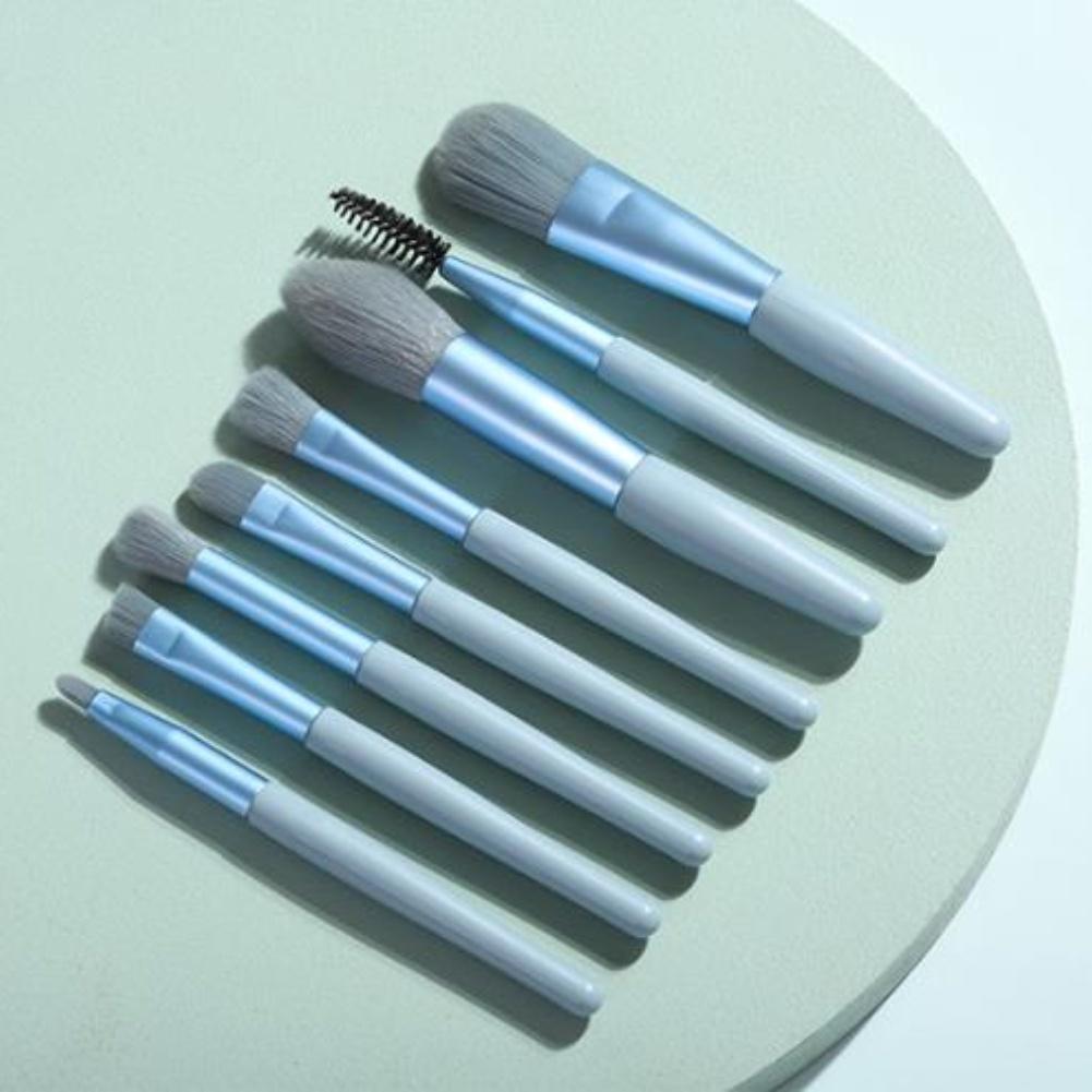 8 Piece For Mini Makeup Brush Set for Beginners and Travel Makeup Kit