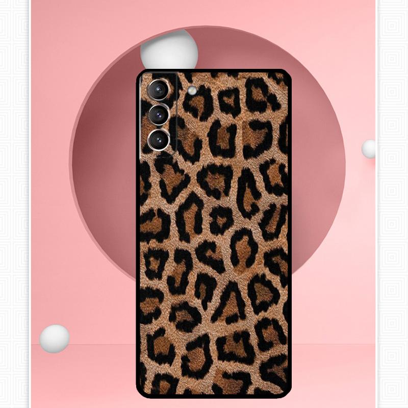African Leopard Print Case For Samsung Galaxy S24 Ultra S20 S21 S22 S23 S25 Ultra S9 S10 Plus S25 FE Cover Funda