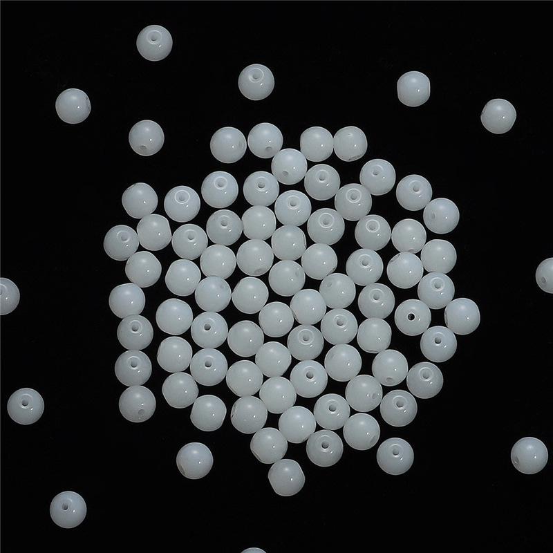 

Frosted Perforated Glass Beads for DIY Ancient Style Hairpin Accessories
