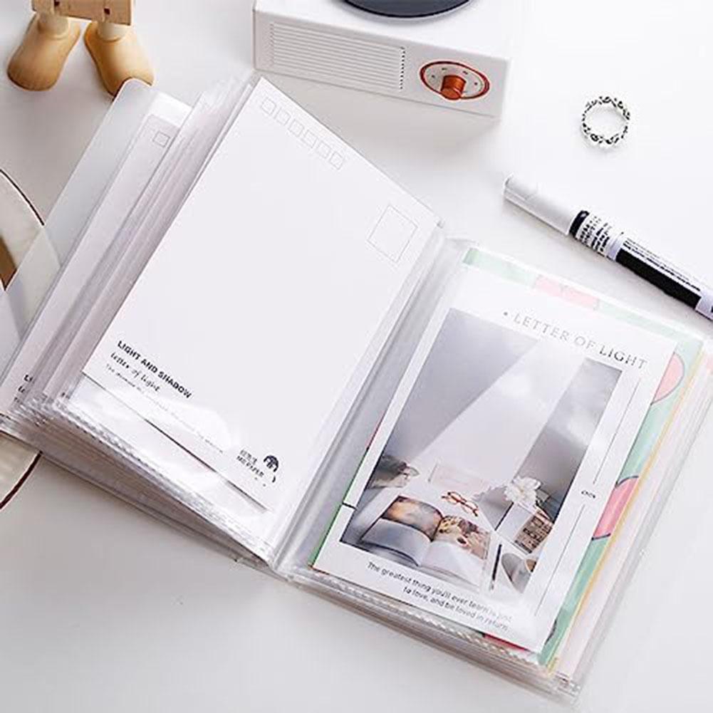 A6-Information Booklet Waterproof 4x6 Clear Photo Album With 40 Pockets & Large Capacity-A6 Information Booklet