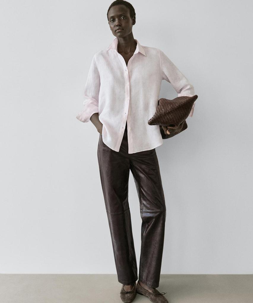 Masimodutti 100% Linen Loose Fit Shirt