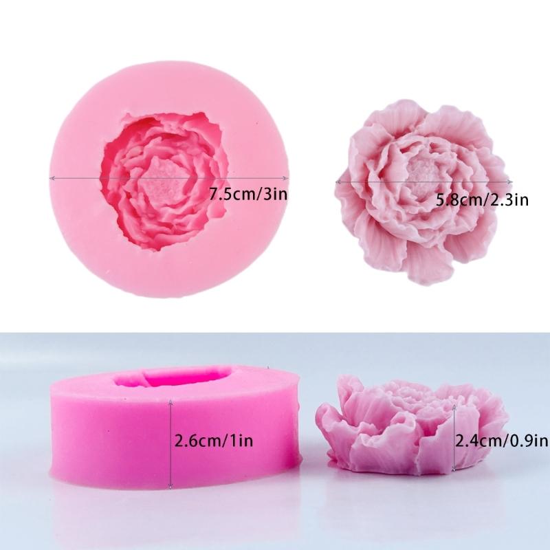 Rose Peony Flower Carnation Candle Silicone Mold Resin Epoxy Halloween Crafts DIY Ornament Jewelry Candle Making Tool