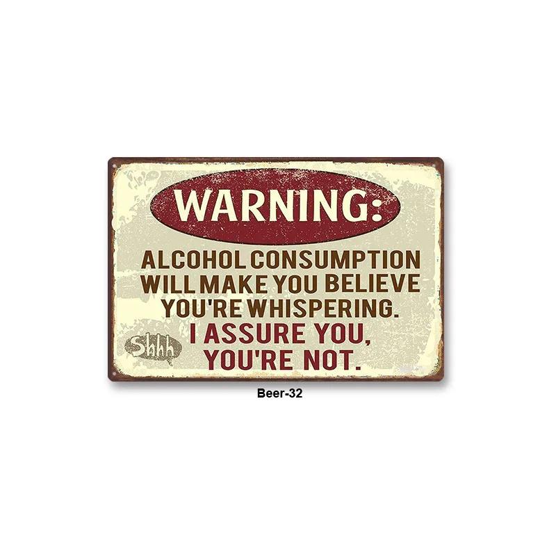 Metal Sign Bar Pub BBQ Shop Wall Painting Tin Sign Decor Beer Wine Alcohol Poster Vintage Tinplate Plaque Shabby Art Decoration