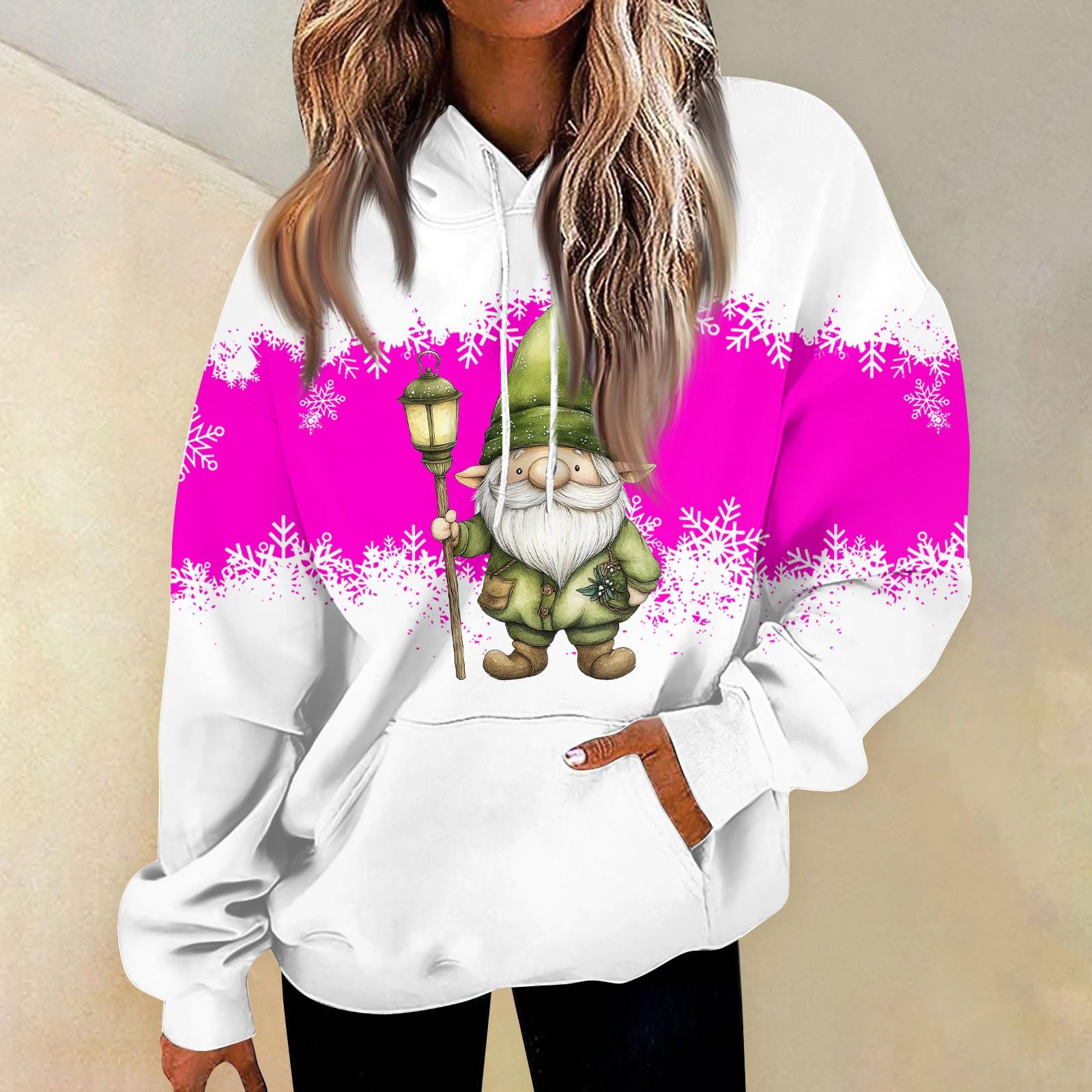 Женские повседневные модные пуловеры с длинными рукавами и принтом — фото 8