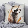 45*45cm Animal Tiger Fox Bird Print Pattern Cushion Cover Home Living Room Sofa Decoration Square Pillowcase