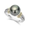 Retro Women Faux Pearl Dual Color Carved Engagement Finger Ring Jewelry Gift