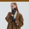Leather Motorcycle Smartphone Fleece Cold Knot Soft [JOOFAN] Women's Gloves, Gloves, Compatible, Commuting, School, Gift, Winter, Leather, Sheepskin,
