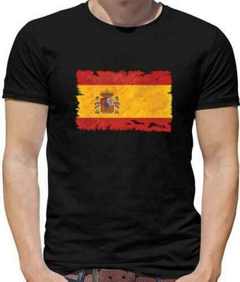 Španělsko Flag Tričko Grunge Flag Madrid Barcelona Country Travel