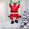 Cross-Border Flannel Santa Climbing Wall Decor: Holiday Hanging Ornament Gift for Christmas, Fun Window or Wall Pendant