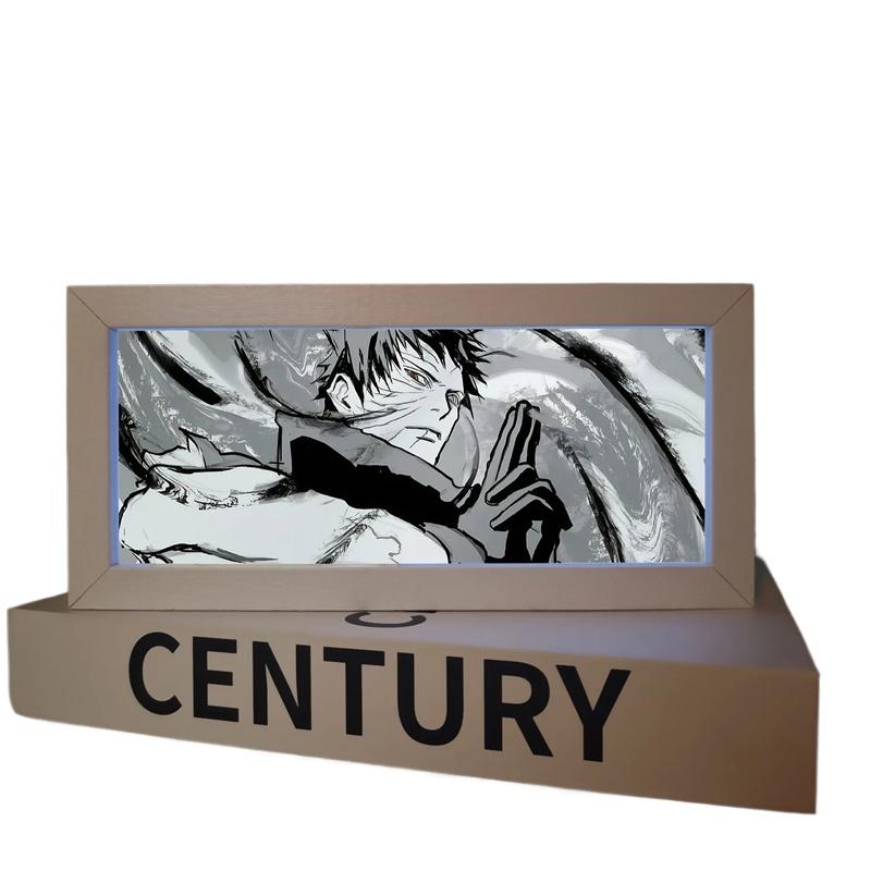 Naruto 19.8cm/7.8in 3D Anime Light Box Led Lamp Uchiha Cartoon Desktop Display Room Decoration Birthday Gift Party Supplies Toys