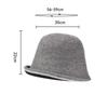 Wool Fisherman Hat Women's Winter Bucket Hat Contrast Color Basin Hat Bucket Hat