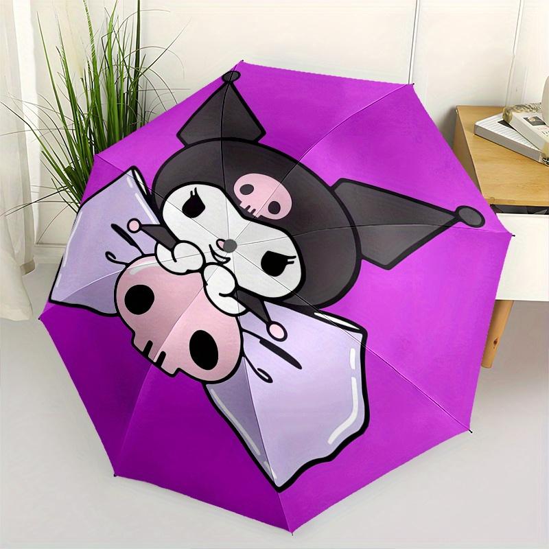 

Kuromi Automatic Opening and Closing Parasol Compact Travel Umbrella with 8 Ribs for Women and Men Ideal Birthday/Christmas Gift, Outdoor Ac
