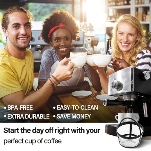 1 Pack Reusable Coffee Filters, 4-8 Cups, Coffee Filter Basket, Universal Coffee Filter Replacement, Safety Nylon Mesh, Reusable Coffee Filter for Mr.