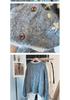 Handmade Floral Round Neck Sweater Coat for Women - 2026 Autumn/Winter Loose Lazy Style Thick Knit Cardigan