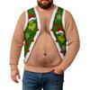 Men's Christmas Print Round Neck Knit Sweater Long Sleeve Pullover for Fall Winter
