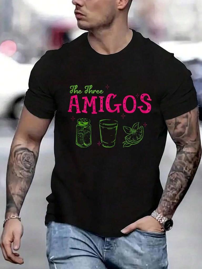 The Three Amigos Lime Salt Tequila Funny Printed Unisex T-Shirt