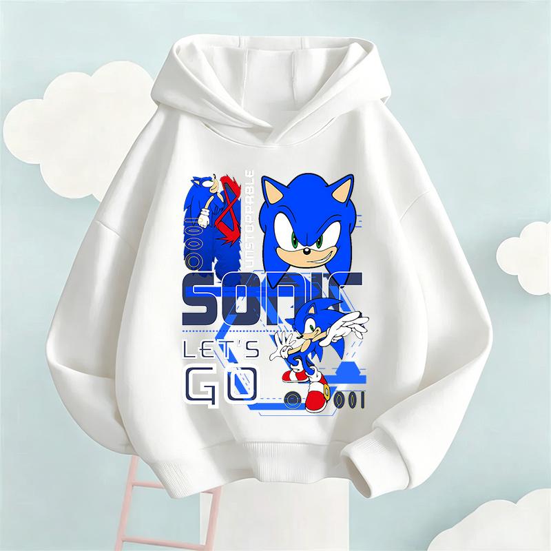 2026 Hoodie Boys Girls Cartoon Kids ShadowSonic Hedgehog Character Pullover Sweatshirt 2026 Long Sleeve Casual Top Children 4-13yrs